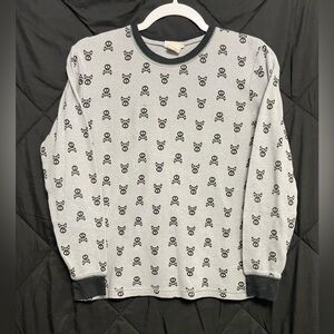 Cat & Jack Gray Pajama Sweater with Skull Design